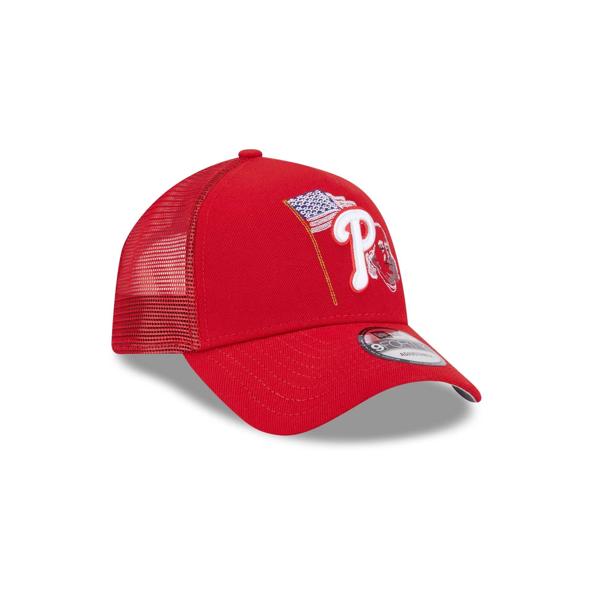 Philadelphia Phillies State Stitch 9FORTY A-Frame Trucker Hat