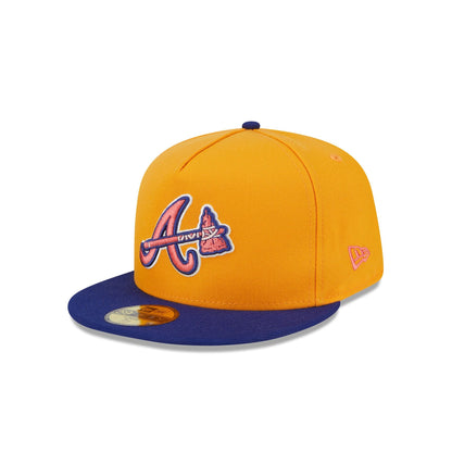 Atlanta Braves Gold 59FIFTY A-Frame Fitted Hat