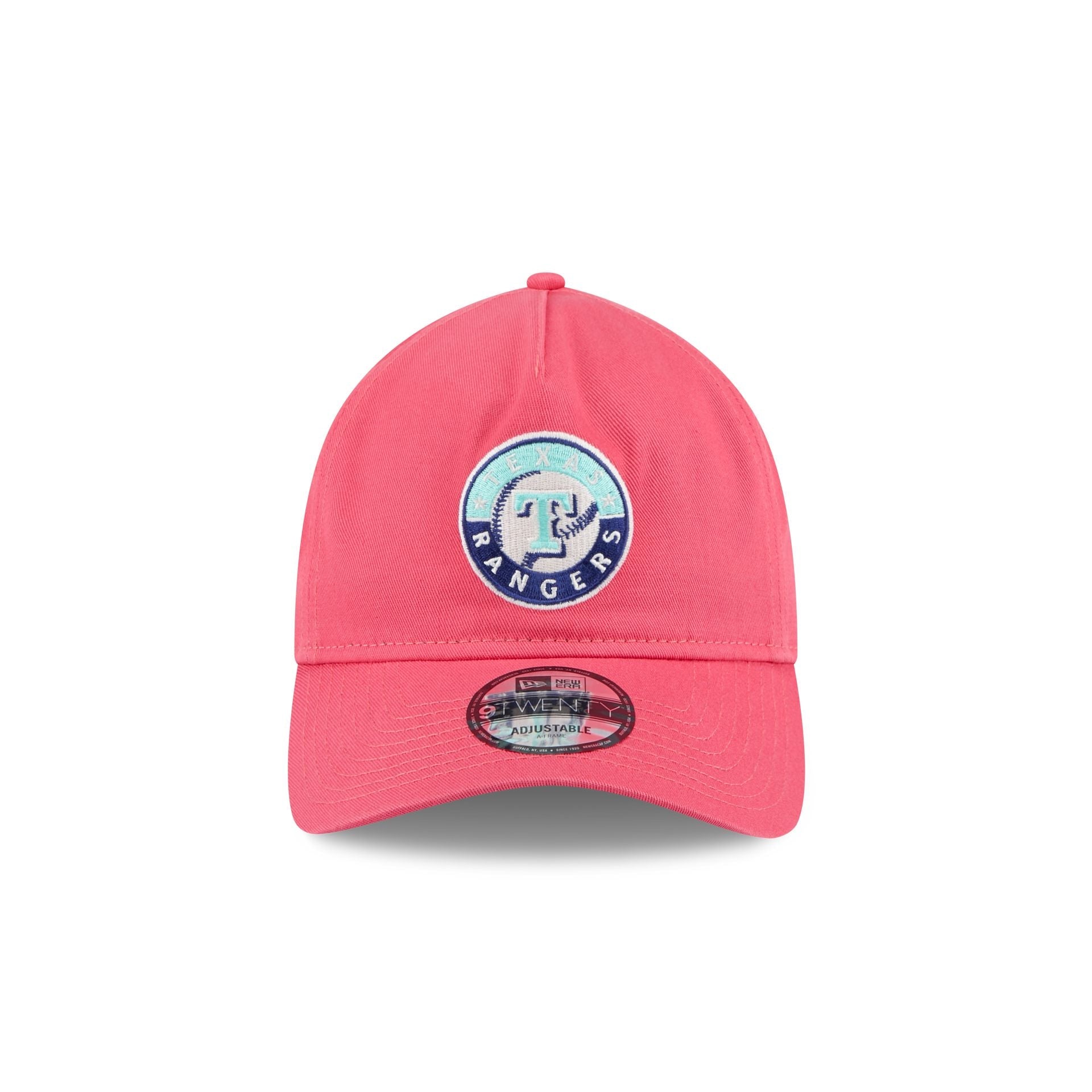 Texas Rangers Coral 9TWENTY A-Frame Adjustable Hat