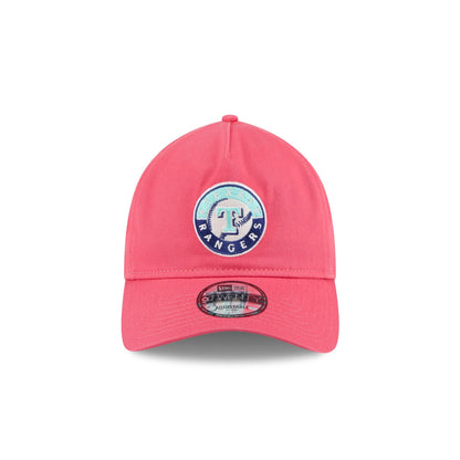 Texas Rangers Coral 9TWENTY A-Frame Adjustable Hat
