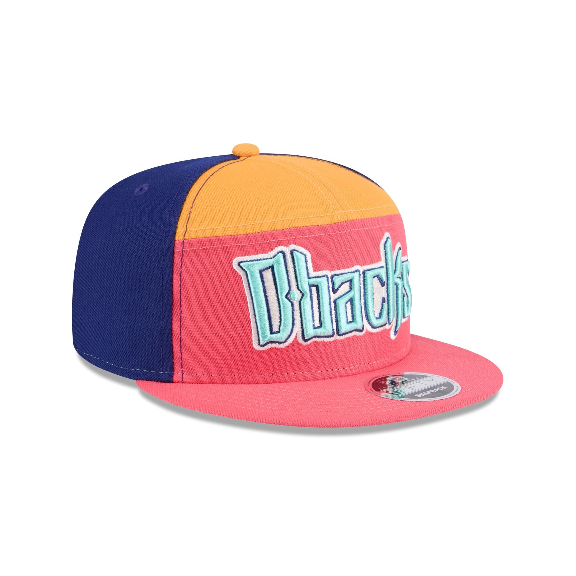 Arizona Diamondbacks Coral Split Panel 9FIFTY Snapback Hat