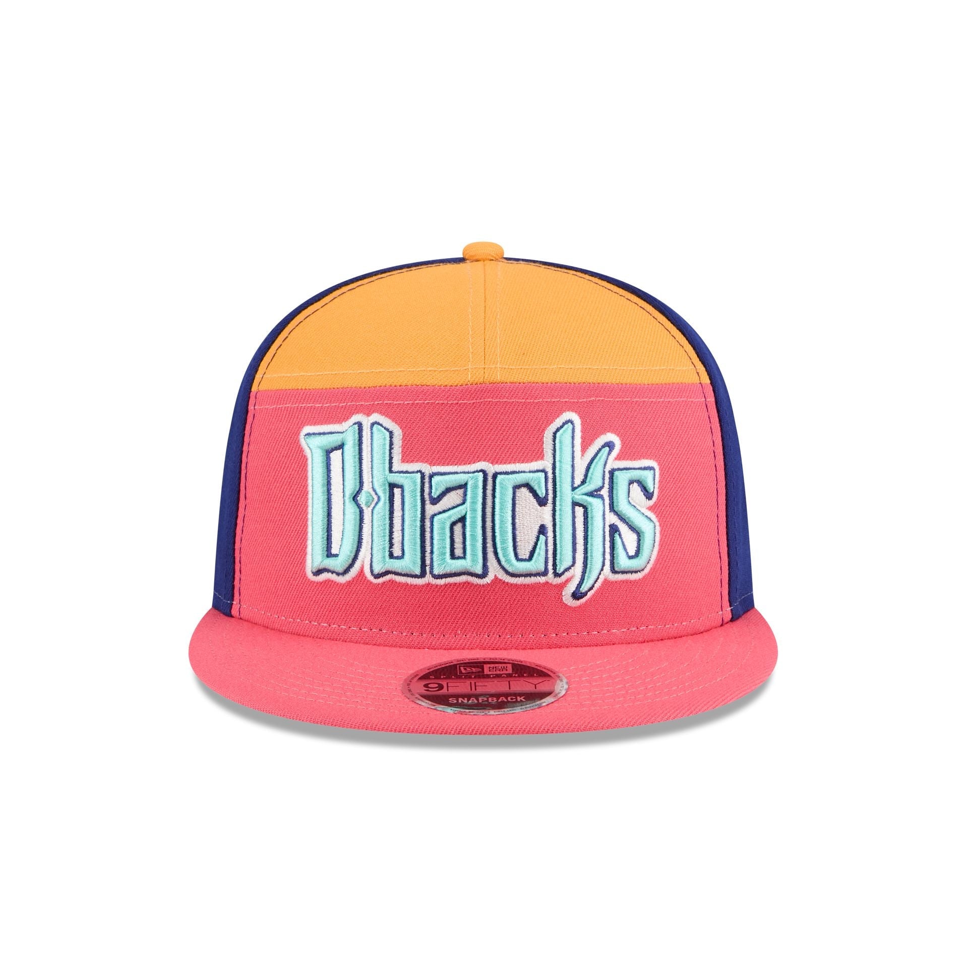 Arizona Diamondbacks Coral Split Panel 9FIFTY Snapback Hat