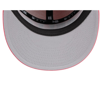 Chicago Bulls Coral Split Panel 9FIFTY Snapback Hat