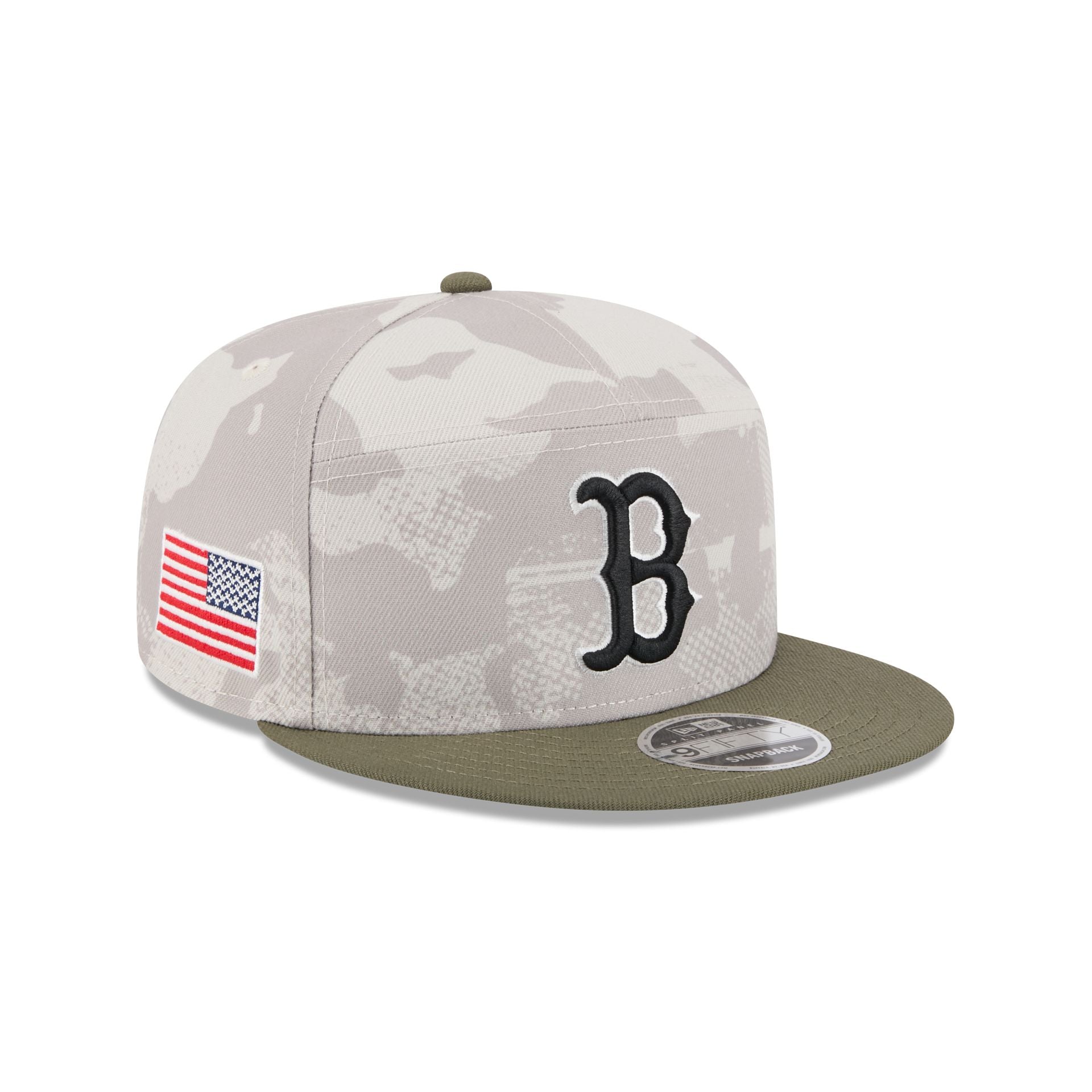 Boston Red Sox Armed Forces Day 2025 Split Panel 9FIFTY Snapback Hat