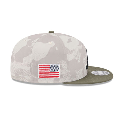 Atlanta Braves Armed Forces Day 2025 Split Panel 9FIFTY Snapback Hat