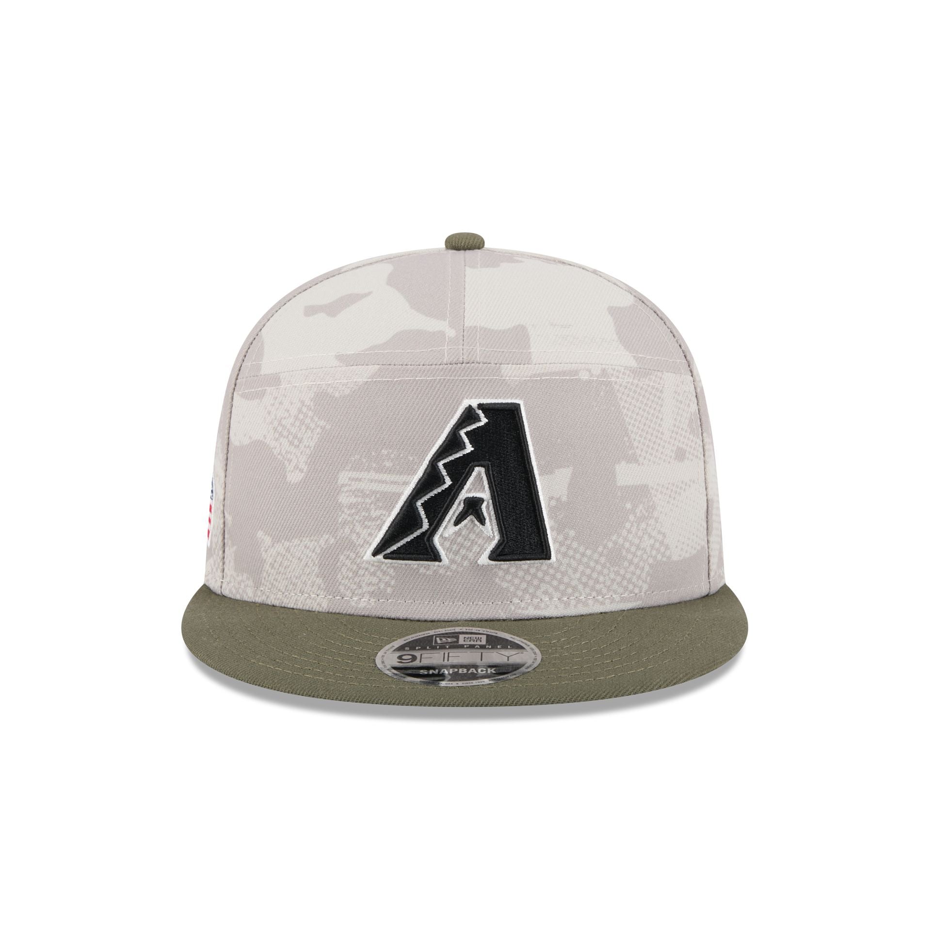 Arizona Diamondbacks Armed Forces Day 2025 Split Panel 9FIFTY Snapback Hat
