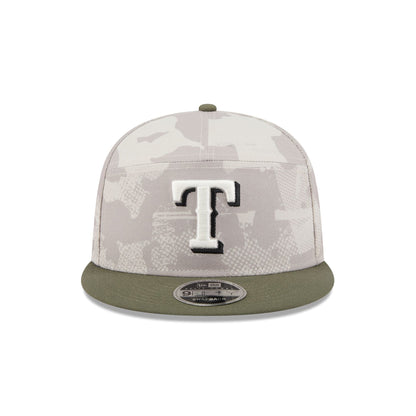 Texas Rangers Armed Forces Day 2025 Split Panel 9FIFTY Snapback Hat