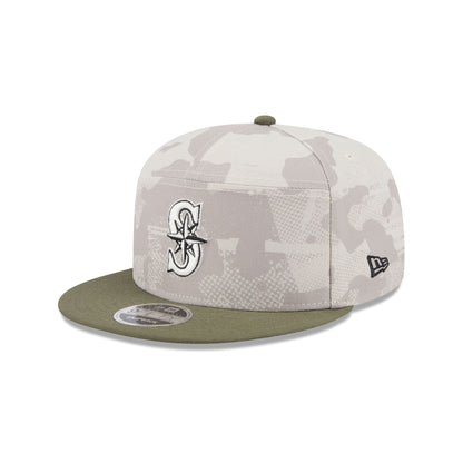 Seattle Mariners Armed Forces Day 2025 Split Panel 9FIFTY Snapback Hat