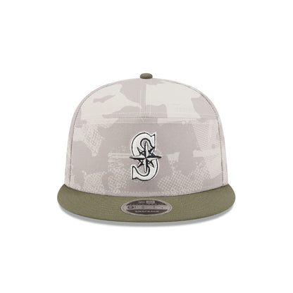Seattle Mariners Armed Forces Day 2025 Split Panel 9FIFTY Snapback Hat