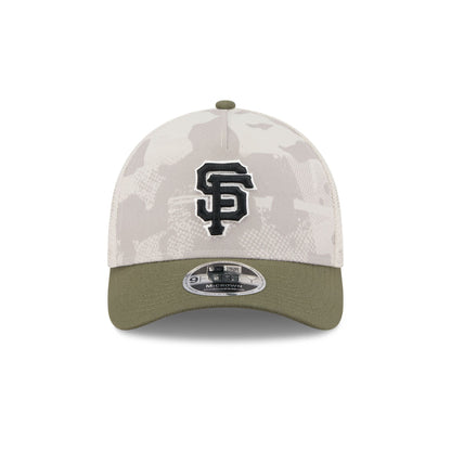 San Francisco Giants Armed Forces Day 2025 9FORTY M-Crown A-Frame Trucker Hat