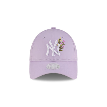 New York Yankees Floral Icon Pastel Purple Women's 9FORTY Adjustable Hat