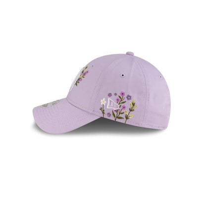 New York Yankees Floral Icon Pastel Purple Women's 9FORTY Adjustable Hat