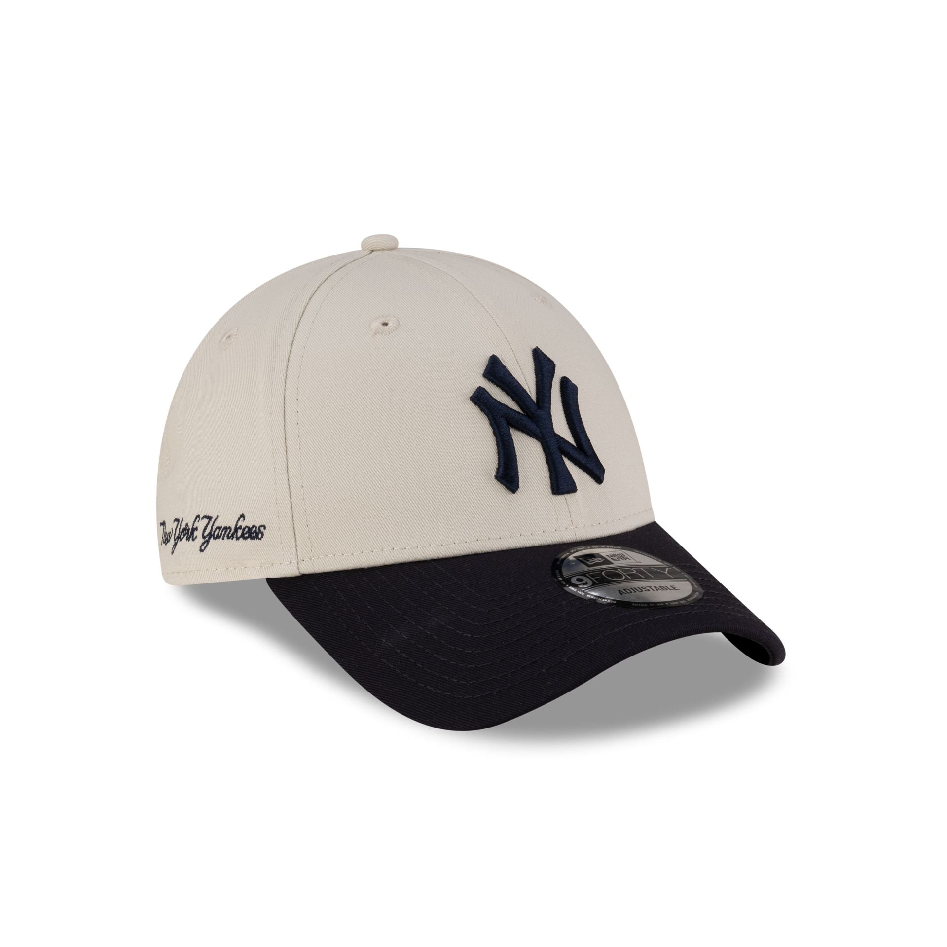 New York Yankees Side Script 9FORTY Adjustable Hat