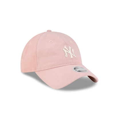 New York Yankees Dye Denim Pastel Pink Women's 9TWENTY Adjustable Hat