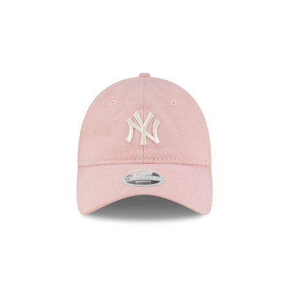 New York Yankees Dye Denim Pastel Pink Women's 9TWENTY Adjustable Hat