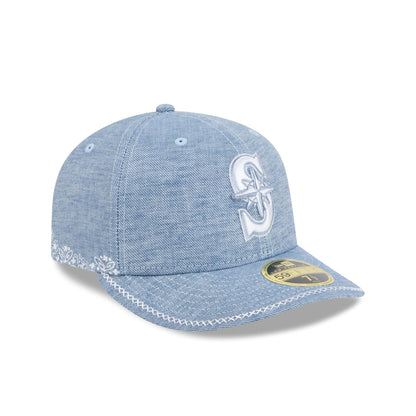Seattle Mariners Hand Stitched Chambray Low Profile 59FIFTY Fitted Hat