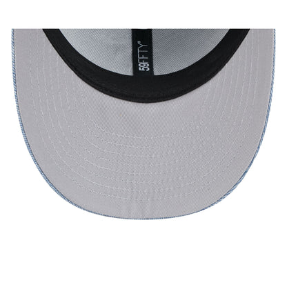 Texas Rangers Hand Stitched Chambray Low Profile 59FIFTY Fitted Hat