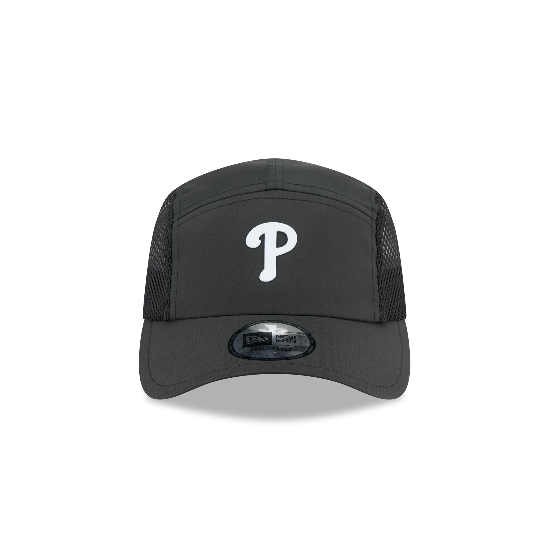 Philadelphia Phillies Black Poly Runner Adjustable Hat
