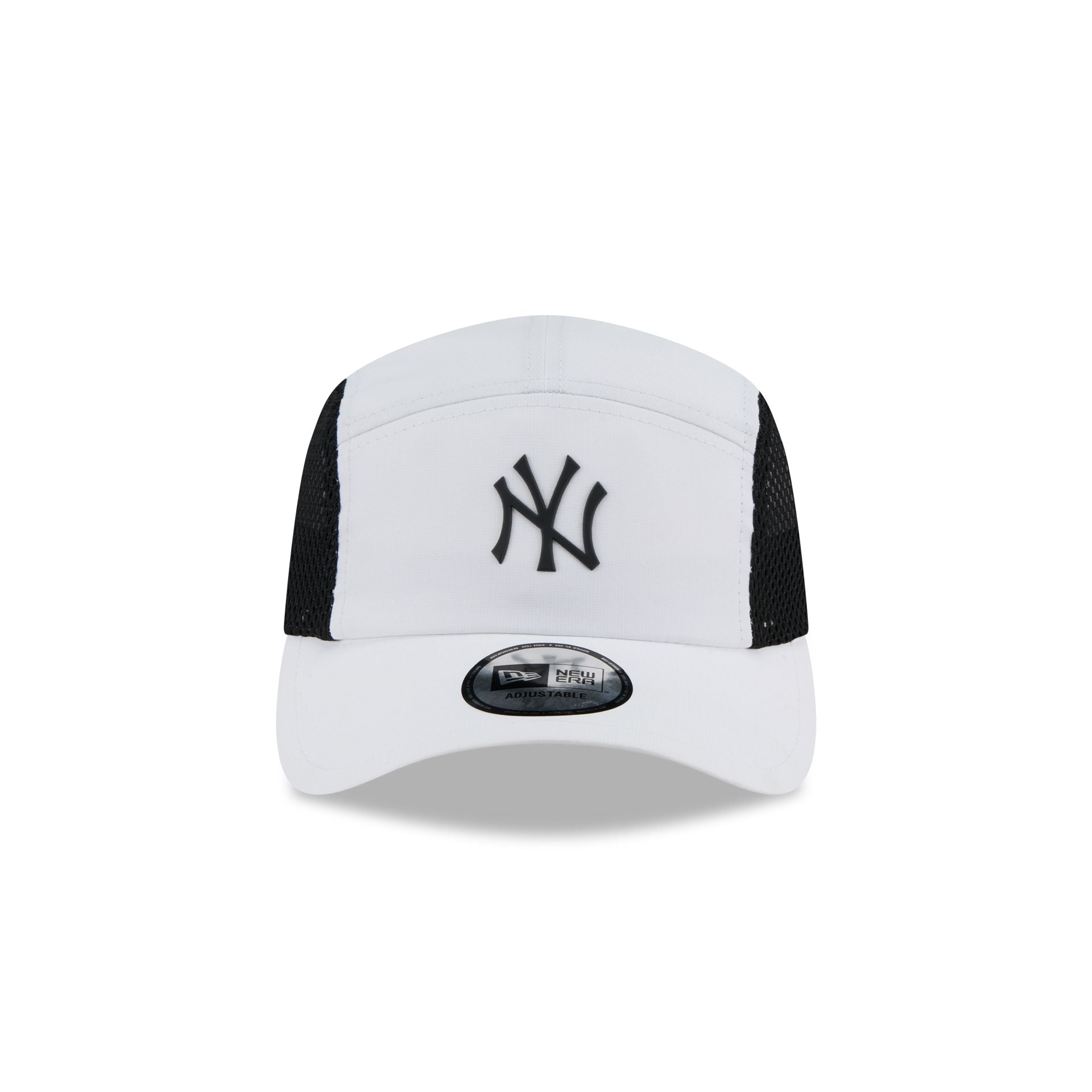 New York Yankees White Poly Runner Adjustable Hat