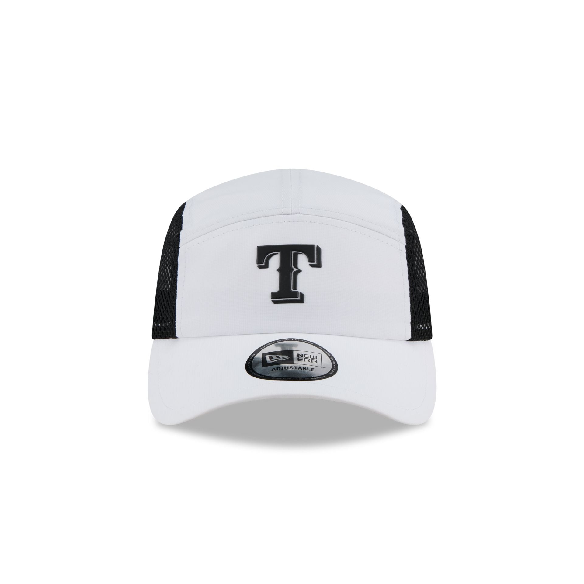 Texas Rangers White Poly Runner Adjustable Hat