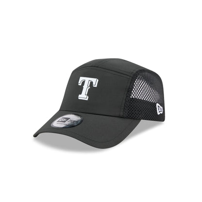 Texas Rangers Black Poly Runner Adjustable Hat