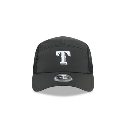 Texas Rangers Black Poly Runner Adjustable Hat