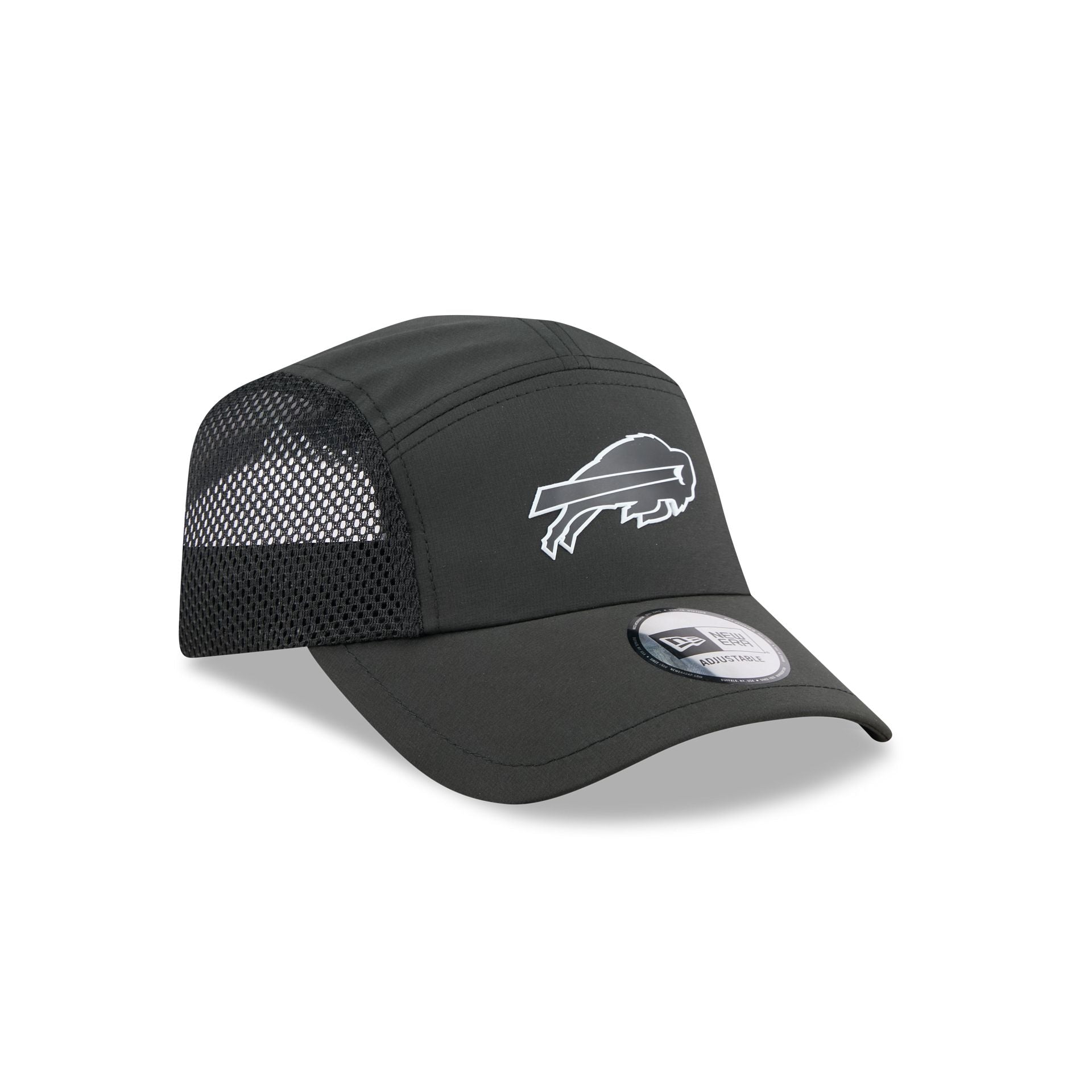Buffalo Bills Black Poly Runner Adjustable Hat