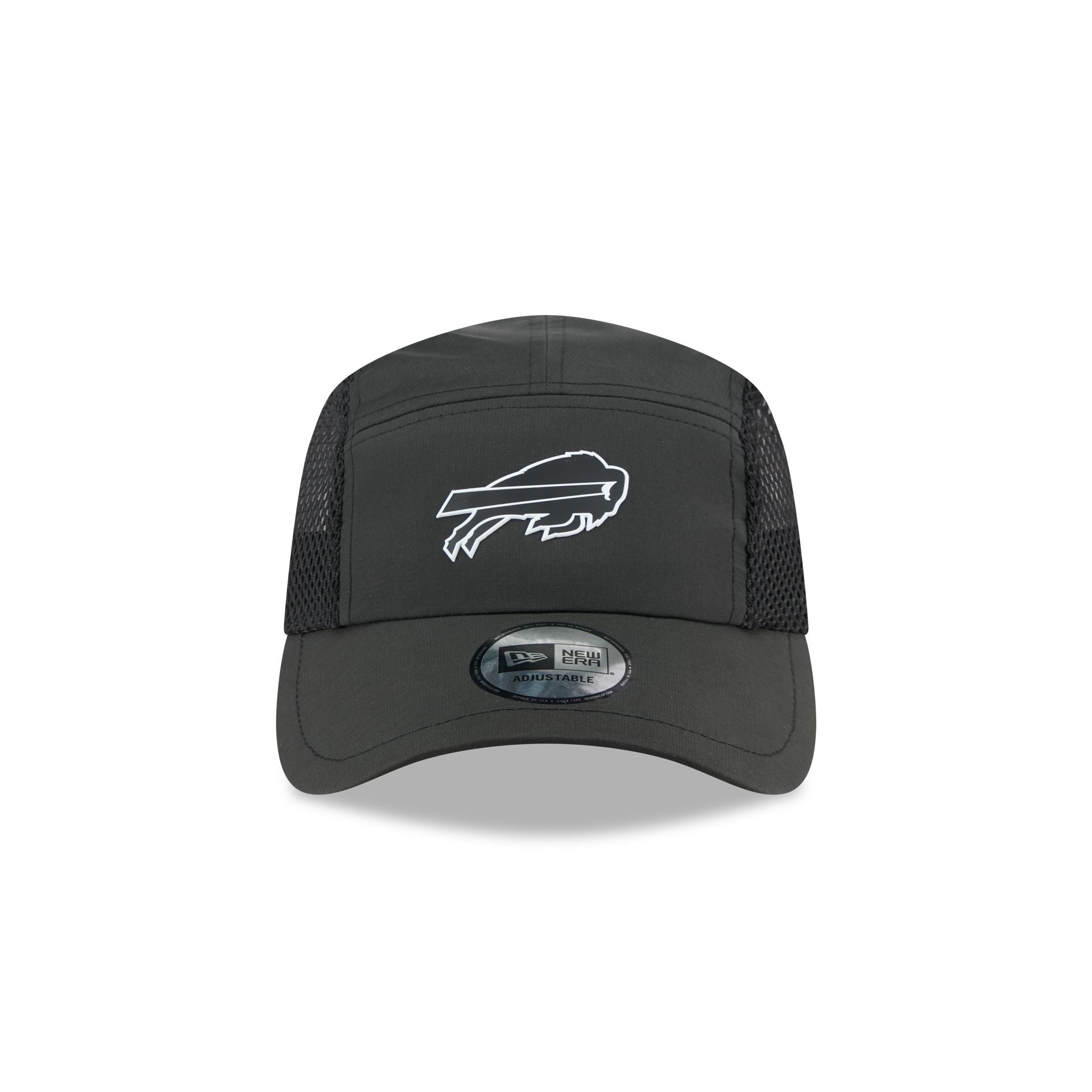 Buffalo Bills Black Poly Runner Adjustable Hat