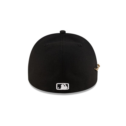 Seattle Mariners Black Script Safety Pin 59FIFTY A-Frame Fitted Hat