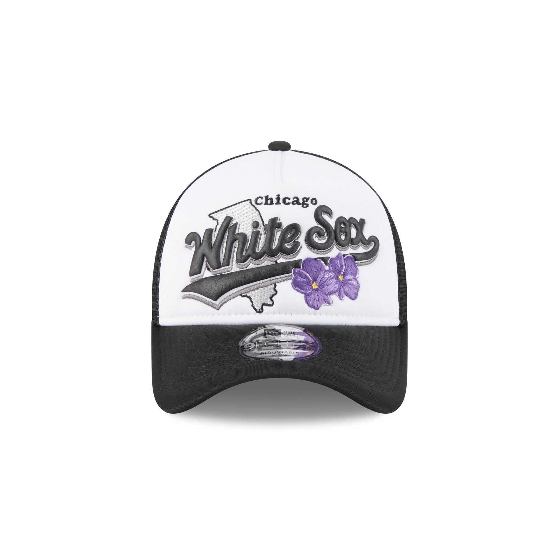 Chicago White Sox State Flower 9FORTY A-Frame Trucker Hat