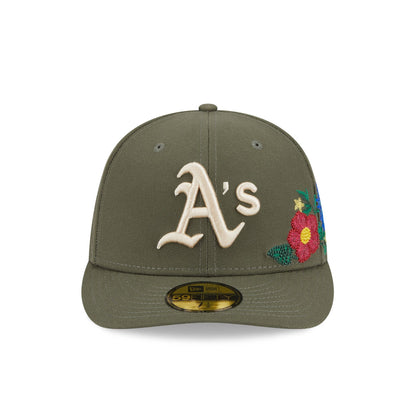 Athletics Tonal Florals Olive 59FIFTY Fitted Hat