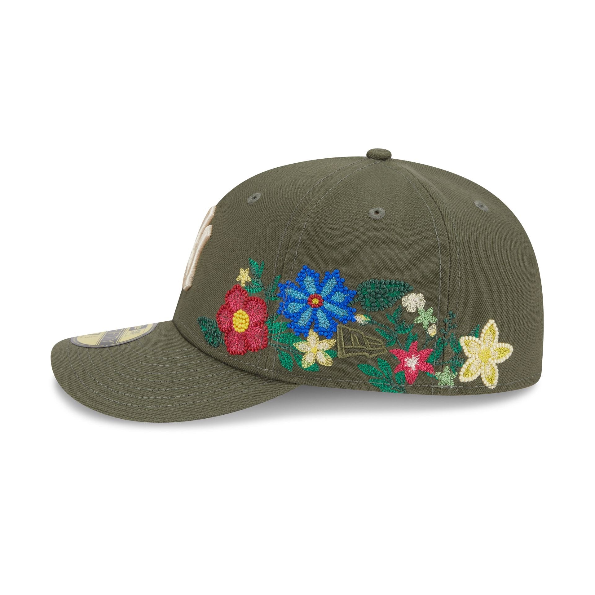 New York Yankees Tonal Florals Olive 59FIFTY Fitted Hat