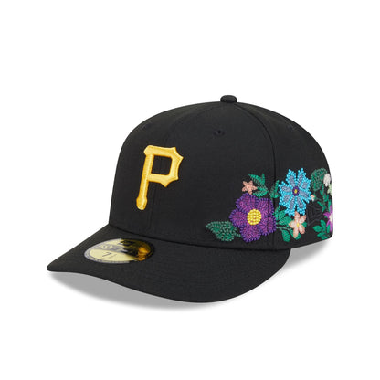 Pittsburgh Pirates Tonal Florals Black 59FIFTY Fitted Hat