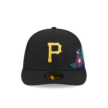 Pittsburgh Pirates Tonal Florals Black 59FIFTY Fitted Hat