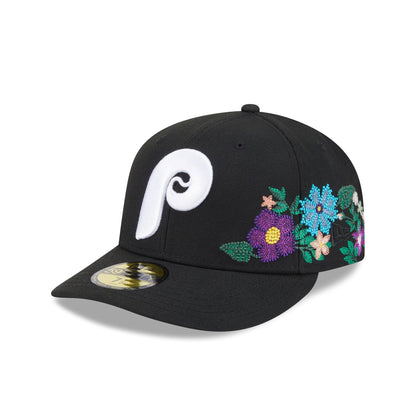 Philadelphia Phillies Tonal Florals Black 59FIFTY Fitted Hat