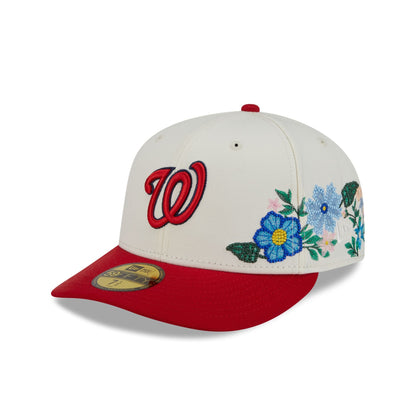 Washington Nationals Tonal Florals White 59FIFTY Fitted Hat