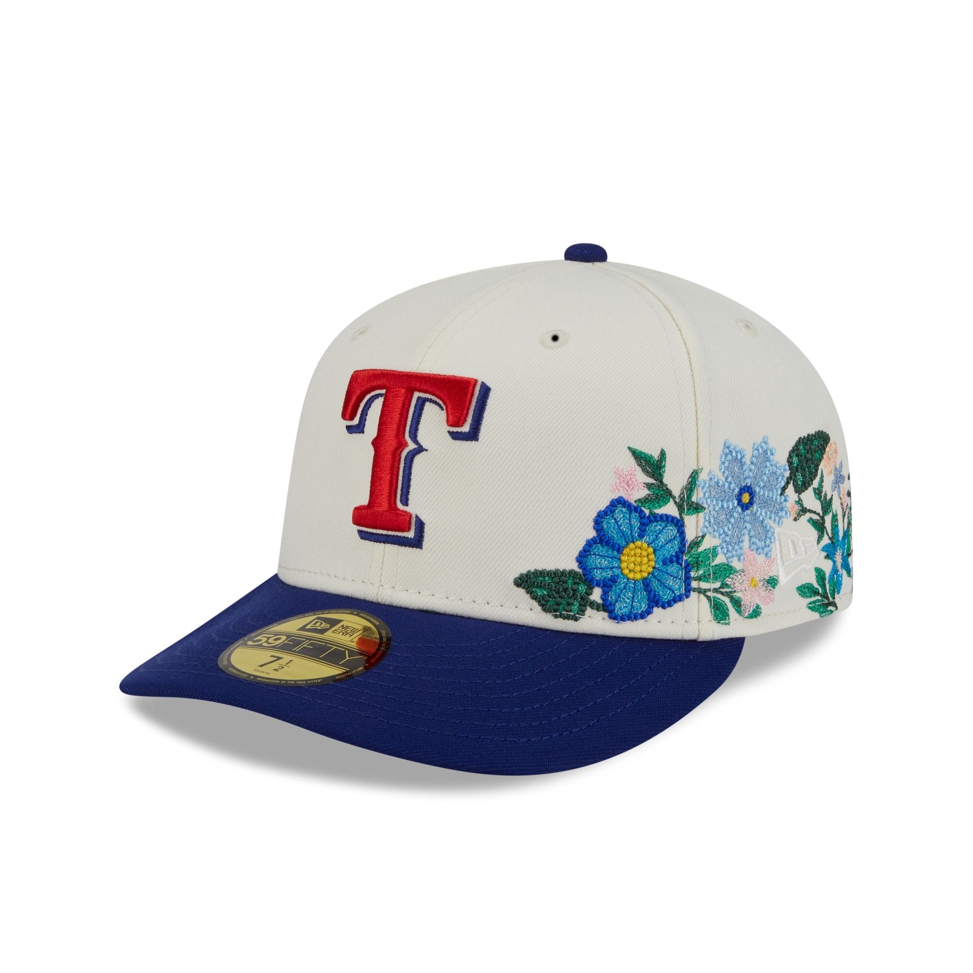 Texas Rangers Tonal Florals White 59FIFTY Fitted Hat
