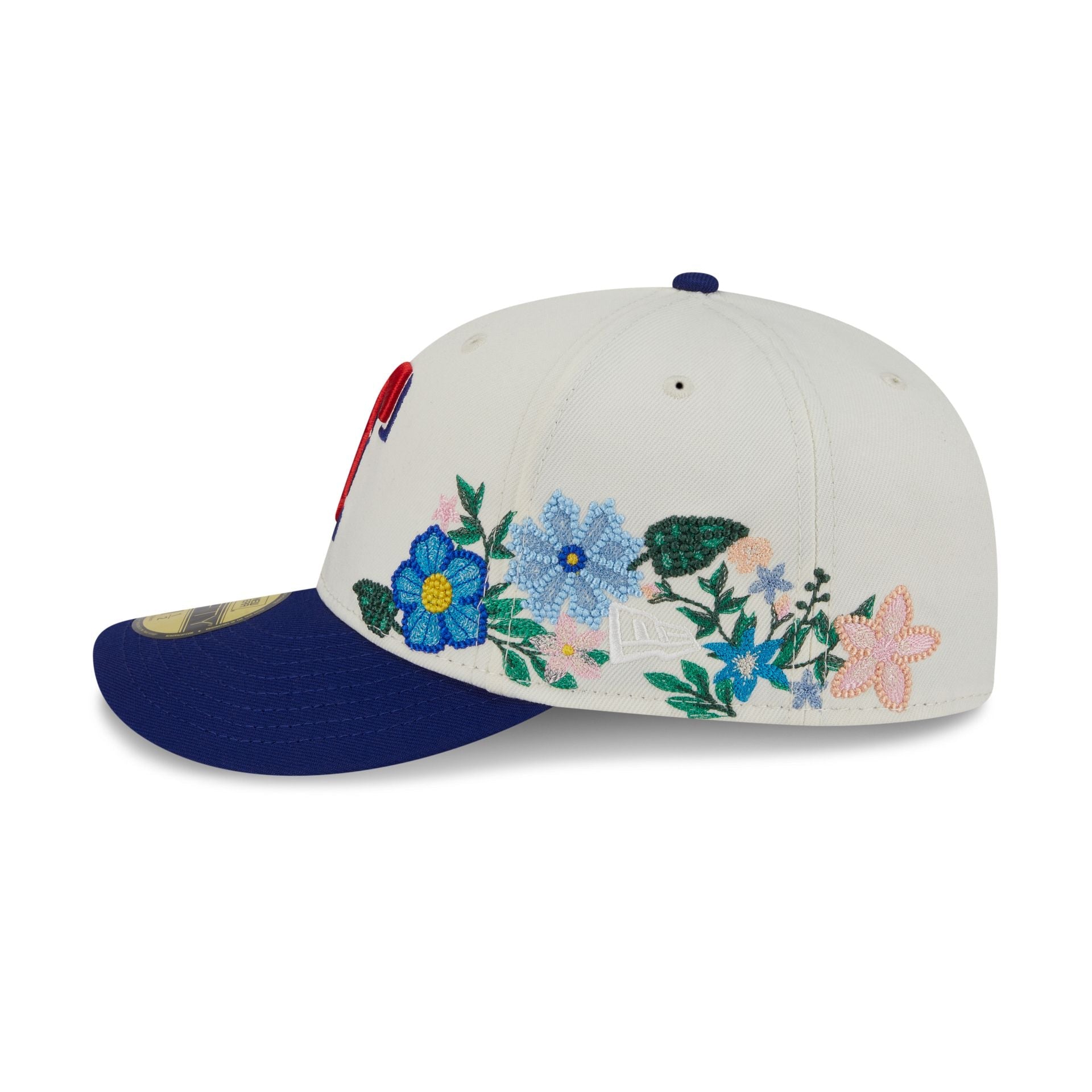 Texas Rangers Tonal Florals White 59FIFTY Fitted Hat