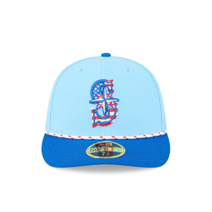 Seattle Mariners Independence Day 2025 Low Profile 59FIFTY Fitted Hat
