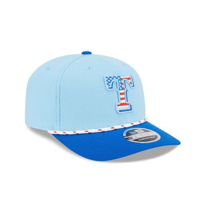 Texas Rangers Independence Day 2025 9SEVENTY Stretch-Snap Hat