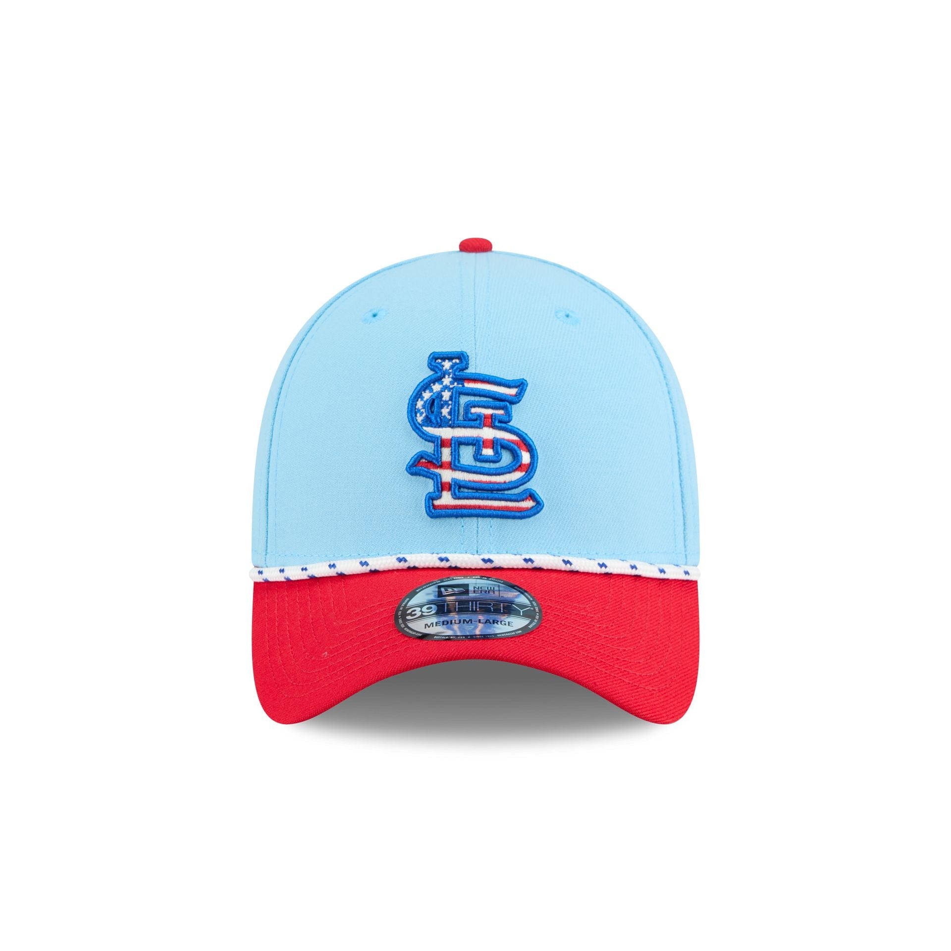 St. Louis Cardinals Independence Day 2025 39THIRTY Stretch Fit Hat
