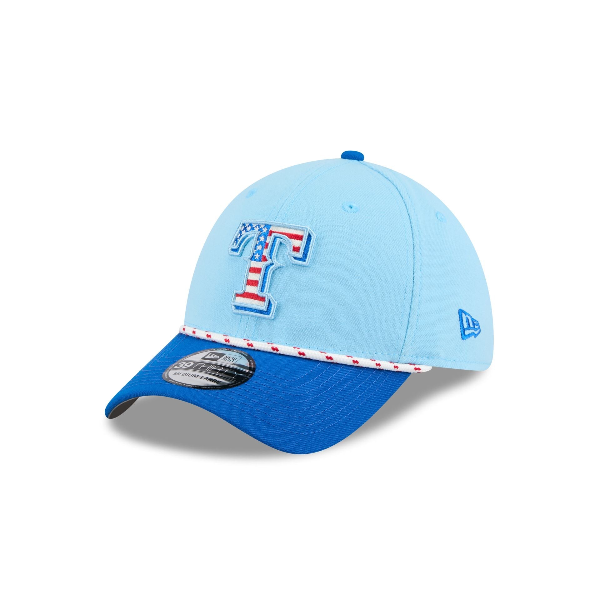 Texas Rangers Independence Day 2025 39THIRTY Stretch Fit Hat