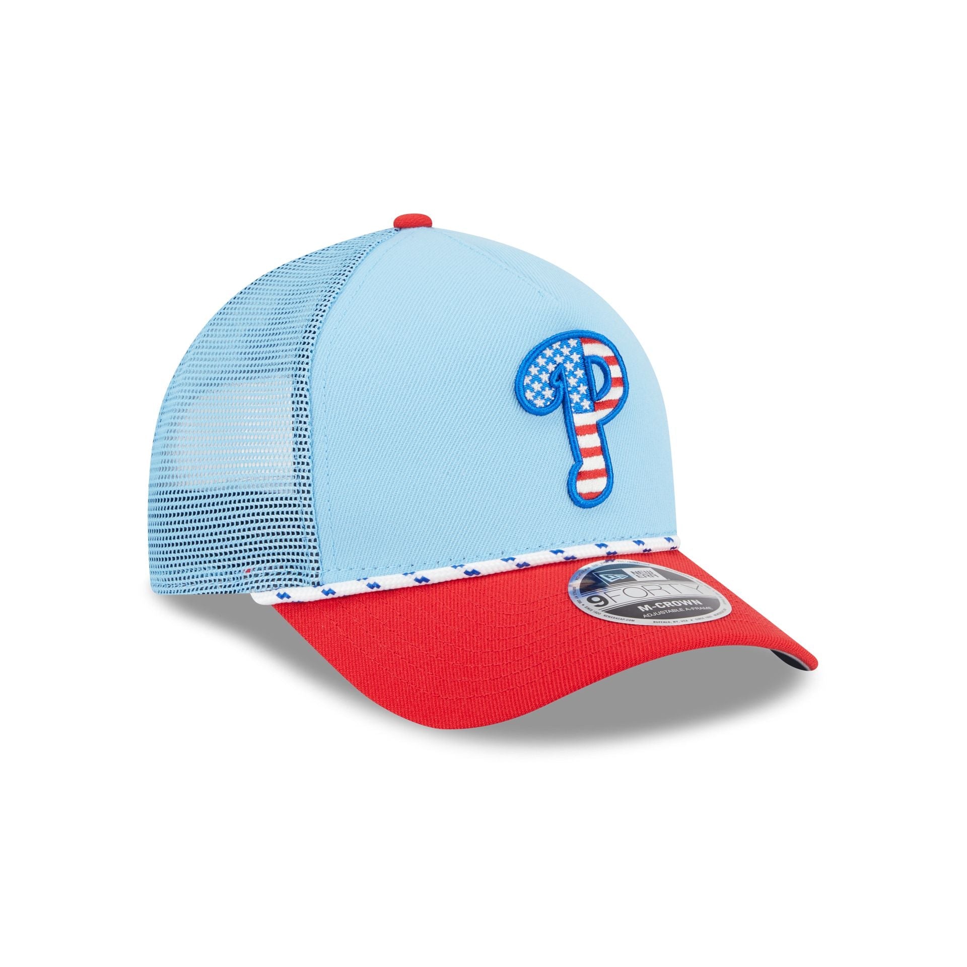 Philadelphia Phillies Independence Day 2025 9FORTY M-Crown A-Frame Trucker Hat