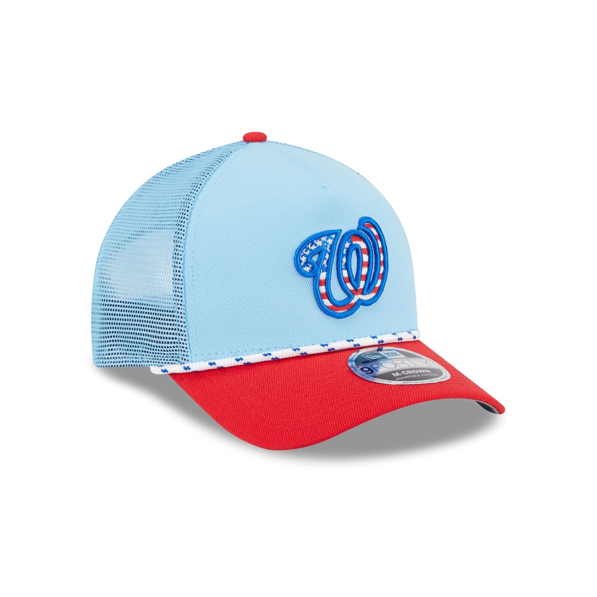 Washington Nationals Independence Day 2025 9FORTY M-Crown A-Frame Trucker Hat