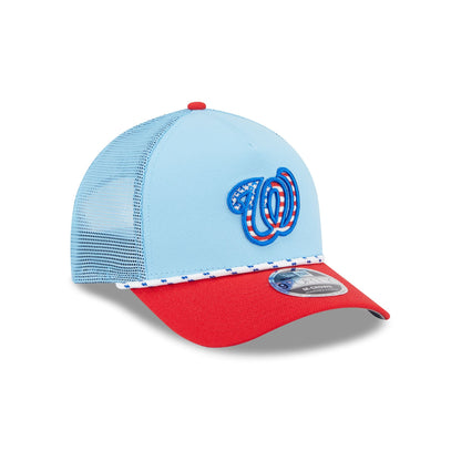 Washington Nationals Independence Day 2025 9FORTY M-Crown A-Frame Trucker Hat