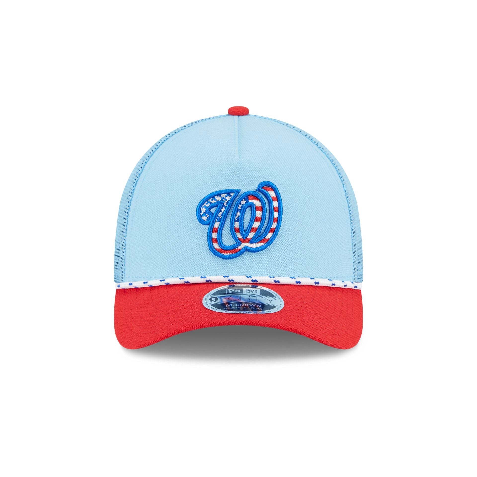 Washington Nationals Independence Day 2025 9FORTY M-Crown A-Frame Trucker Hat