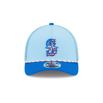 Seattle Mariners Independence Day 2025 9FORTY M-Crown A-Frame Trucker Hat