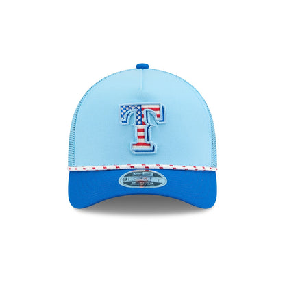 Texas Rangers Independence Day 2025 9FORTY M-Crown A-Frame Trucker Hat