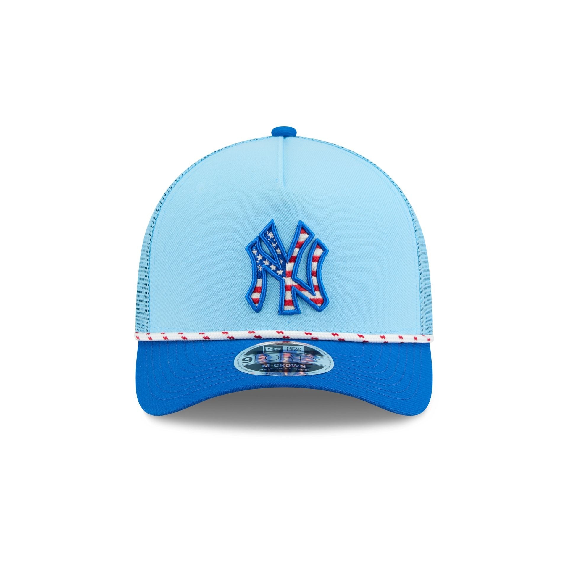 New York Yankees Independence Day 2025 9FORTY M-Crown A-Frame Trucker Hat