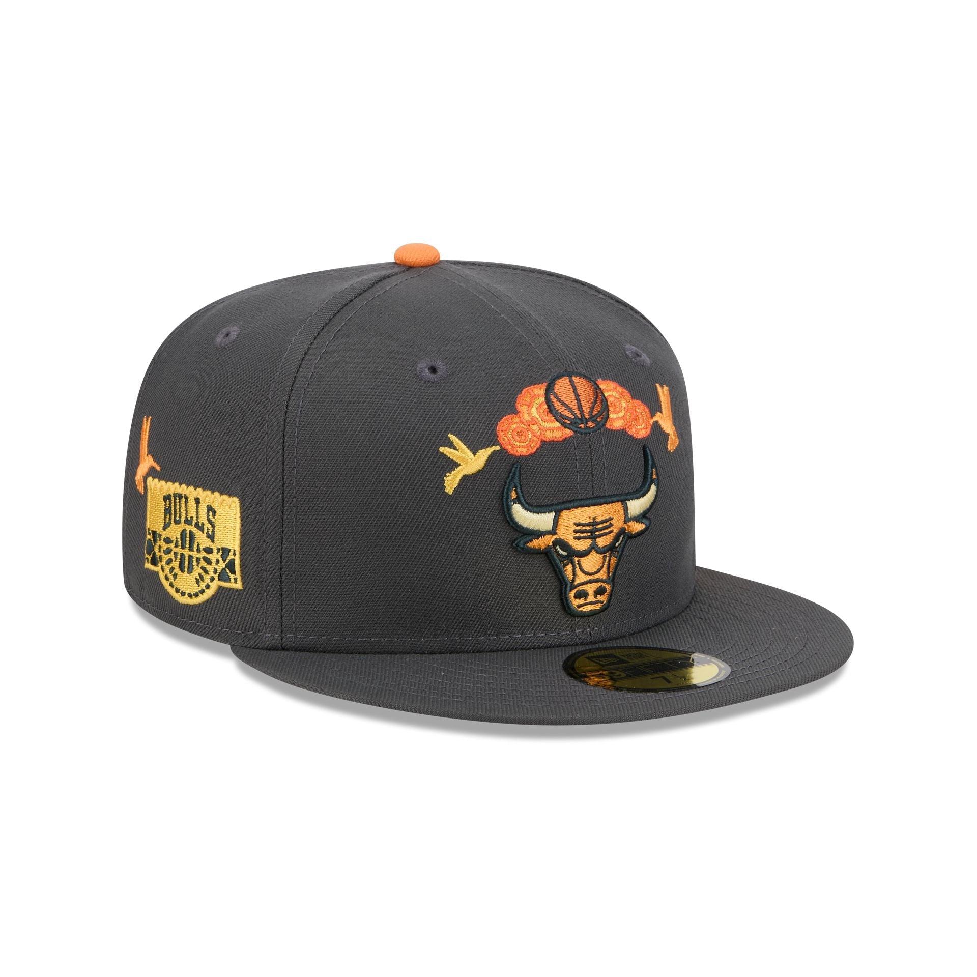 Chicago Bulls Day of the Dead Graphite 59FIFTY Fitted Hat